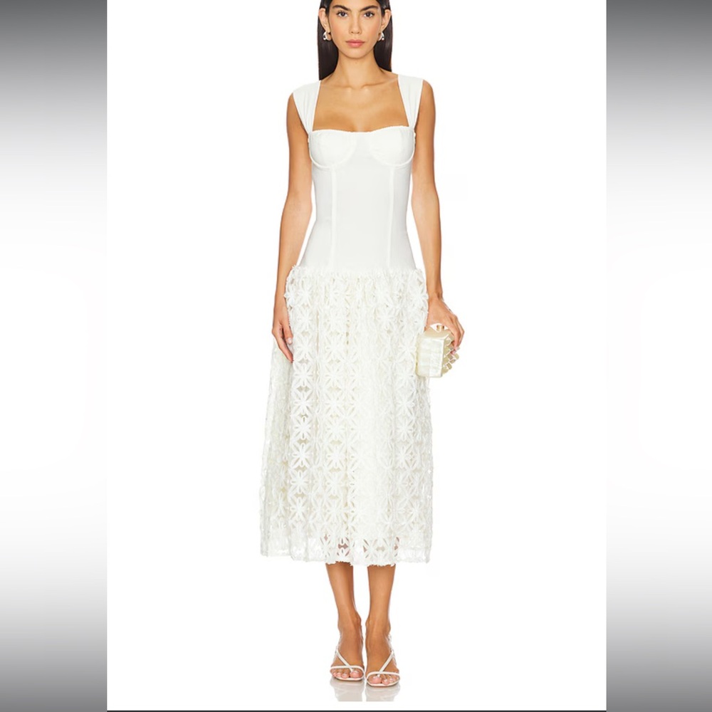 Drop waist lace dress